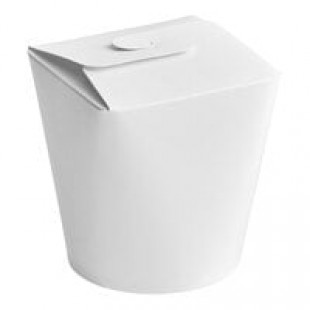 Fold-Pak SmartServ 32SSPLAINM 32 oz. White Microwavable Paper Take-Out Container - 500/Case
