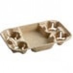 Choice Pulp Fiber 8-32 oz. 1 Cup Carrier with Tray - 50/Pack Choice Pulp Fiber 8-32 oz. 1 Cup Carrier with Tray - 50/Pack
