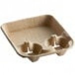 Choice Pulp Fiber 8-32 oz. 1 Cup Carrier with Tray - 50/Pack Choice Pulp Fiber 8-32 oz. 1 Cup Carrier with Tray - 50/Pack