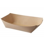 Bagcraft Packaging 300700 5 lb. EcoCraft Grease-Resistant Natural Kraft Food Tray - 500/Case