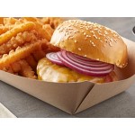 Bagcraft Packaging 300700 5 lb. EcoCraft Grease-Resistant Natural Kraft Food Tray - 500/Case