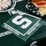 Creative Converting 664716 Michigan State University 2-Ply 1/4 Fold Luncheon Napkin - 240/Case