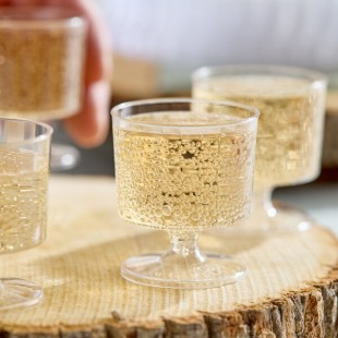 WNA Comet CCW2240 Classicware 2 oz. 1-Piece Clear Plastic Pedestal Wine Cup - 10/Pack