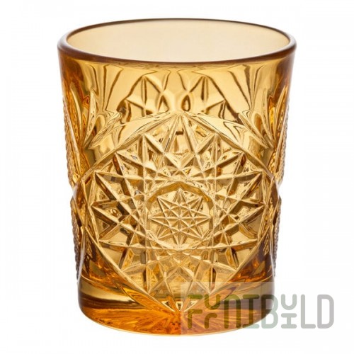 Libbey Hobstar 12 oz. Topaz Rocks / Double Old Fashioned Glass - Sample