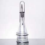 TableCraft 611N Siena Sets 3 Piece Oil & Vinegar Cruet Set with Chrome Rack TableCraft 611N Siena Sets 3 Piece Oil & Vinegar Cruet Set with Chrome Rack
