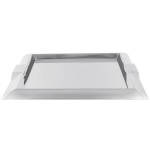 Vollrath 82091 Square Stainless Steel Serving Tray with Handles - 15 3/4