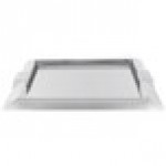 Vollrath 82091 Square Stainless Steel Serving Tray with Handles - 15 3/4