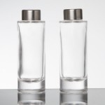 American Metalcraft GSPC Vintage Collection 2 oz. Smooth Round Glass Salt and Pepper Shaker Set - 12/Case