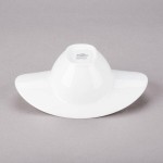 10 Strawberry Street SOMB-8BWL Somba 4 oz. Oval White Porcelain Rim Bowl - 24/Case