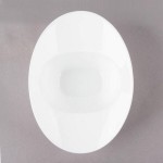 10 Strawberry Street SOMB-8BWL Somba 4 oz. Oval White Porcelain Rim Bowl - 24/Case