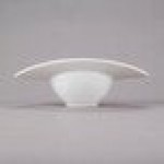 10 Strawberry Street SOMB-8BWL Somba 4 oz. Oval White Porcelain Rim Bowl - 24/Case