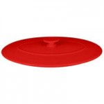 RAK Porcelain Chef's Fusion 10.2 oz. Ember Red Porcelain Ramekin with Grooves - 12/Case