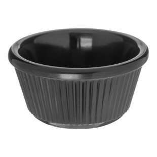 Carlisle 3 oz. Black Fluted Melamine Ramekin - 48/Case Carlisle 3 oz. Black Fluted Melamine Ramekin - 48/Case