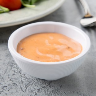 TableCraft RAM3RW 3 oz. White Round Ribbed Melamine Ramekin - 12/Pack