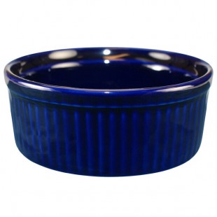 International Tableware Cancun 6 oz. Cobalt Blue Stoneware Fluted Souffle / Ramekin - 36/Case International Tableware Cancun 6 oz. Cobalt Blue Stoneware Fluted Souffle / Ramekin - 36/Case