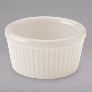 Hall China from Steelite International HL8341/22AWHA Ivory (American White) 4 oz. Fluted Ramekin - 36/Case Hall China from Steelite International HL8341/22AWHA Ivory (American White) 4 oz. Fluted Ramekin - 36/Case