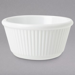 GET RM-401-W 4 oz. White Fluted Melamine Ramekin - 48/Case GET RM-401-W 4 oz. White Fluted Melamine Ramekin - 48/Case