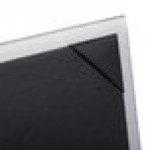 Menu Solutions MTDBL-57 Alumitique Two View Brushed Aluminum Menu Tent with Picture Corners - 5