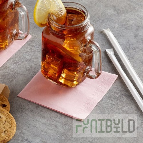 Choice Pink 2-Ply Customizable Beverage / Cocktail Napkin - 1,000/Case