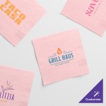 Choice Pink 2-Ply Customizable Beverage / Cocktail Napkin - 1,000/Case