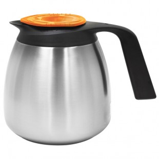 Curtis CLXP6401S100D 64 oz. Stainless Steel Decaf Coffee Server with Brew-Thru Lid - 6/Case Curtis CLXP6401S100D 64 oz. Stainless Steel Decaf Coffee Server with Brew-Thru Lid - 6/Case