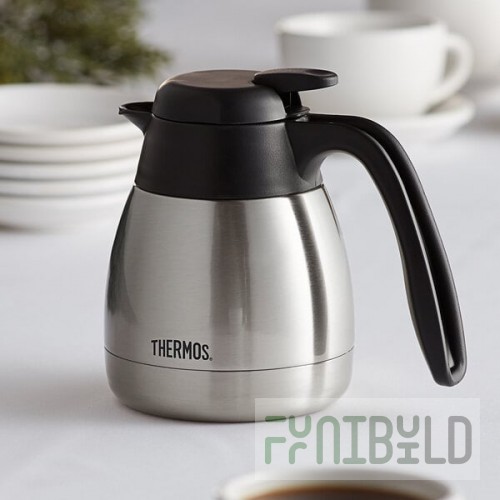 Thermos FN369 20 oz. Stainless Steel Vacuum Insulated Carafe with Push Button by Arc Cardinal