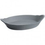 TableCraft CW1720GY 1.3 Qt. Gray Oval Au Gratin Dish