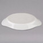 Hall China from Steelite International HL5200AWHA 6 oz. Ivory (American White) Oval China Rarebit / Au Gratin Dish - 24/Case