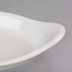 Hall China from Steelite International HL5200AWHA 6 oz. Ivory (American White) Oval China Rarebit / Au Gratin Dish - 24/Case