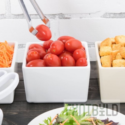 TableCraft CW4024W Contemporary Collection White 1 Qt. Straight Sided Bowl