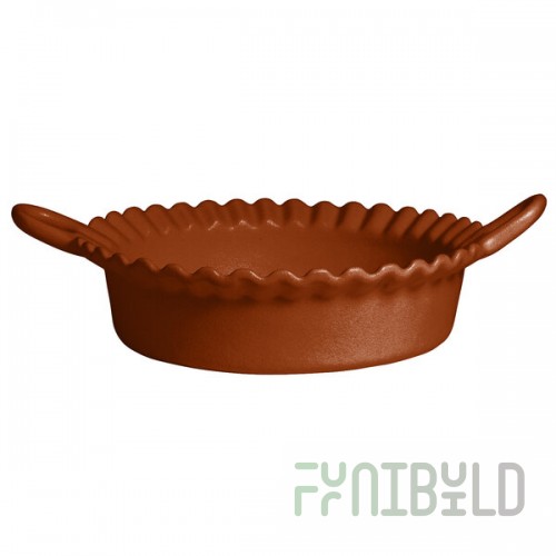 G.E.T. Enterprises CZ002BR Bugambilia 1.6 Qt. Classic Textured Finish Brick Resin-Coated Aluminum Deep Mexican Cazuela