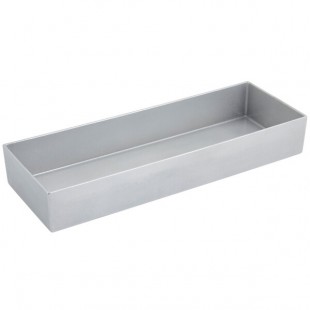 Bon Chef 9512PG 160 oz. Pewter-Glo Cast Aluminum Straight Sided Rectangular Bowl