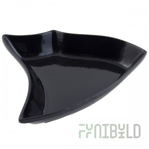 Bon Chef 70009BLK Futura 4 Qt. Black Sandstone Finish Cast Aluminum Bowl