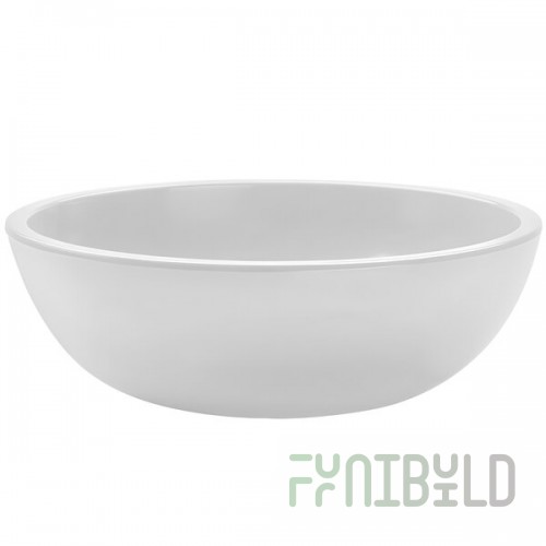 Elite Global Solutions M115R4 Belize Display White 4.75 Qt. Round Melamine Bowl