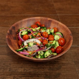 Elite Global Solutions ECO11R-CK Checkered 3 Qt. Round Melamine Serving Bowl - 6/Case