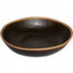 GET B-310-BR Pottery Market 1.5 Qt. Glazed Brown Melamine Salad Bowl with Clay Trim - 12/Case