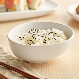 GET Enterprises B-1200-W Riverstone 8 oz. White Irregular Round Matte Melamine Bowl - 24/Case