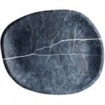 Carlisle 5311072 Ridge 8 oz. Soapstone Melamine Bouillon Bowl - 24/Case