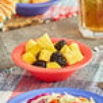 Acopa Foundations 4 oz. Orange Narrow Rim Melamine Fruit Dish - 12/Case