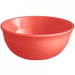 Acopa Foundations 4 oz. Orange Narrow Rim Melamine Fruit Dish - 12/Case