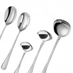 Acopa Swirl 12-Piece 18/8 Stainless Steel Extra Heavy Weight Serving Utensils Set