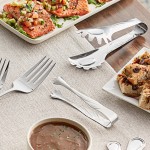 Acopa Swirl 12-Piece 18/8 Stainless Steel Extra Heavy Weight Serving Utensils Set