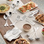 Acopa Swirl 12-Piece 18/8 Stainless Steel Extra Heavy Weight Serving Utensils Set