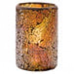 Hollowick 43017G Crackle Gold Glass Cylinder Lamp Hollowick 43017G Crackle Gold Glass Cylinder Lamp