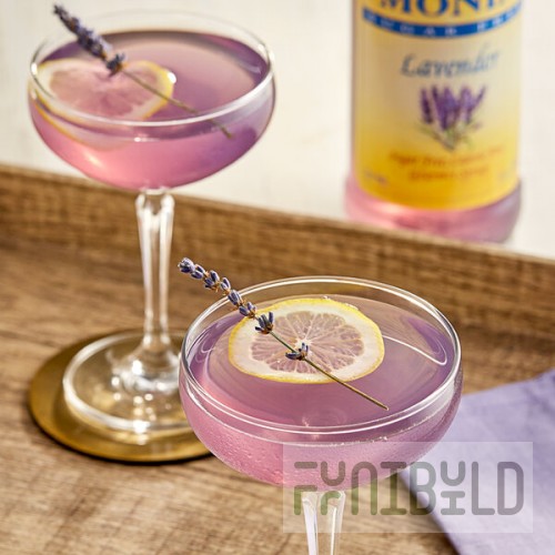 Monin Sugar-Free Lavender Flavoring Syrup 1 Liter - 4/Case