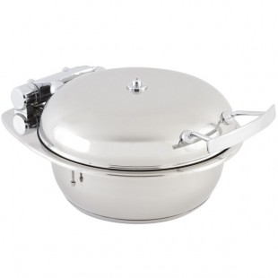 Bon Chef 20304 2 Qt. Small Round Stainless Steel Mini Induction Chafer with Solid Lid Bon Chef 20304 2 Qt. Small Round Stainless Steel Mini Induction Chafer with Solid Lid