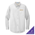 Port Authority S608 Unisex Customizable White / Light Stone Long Sleeve Wrinkle-Resistant Easy-Care Dress Shirt - 2X