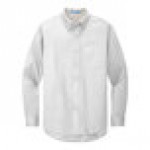 Port Authority S608 Unisex Customizable White / Light Stone Long Sleeve Wrinkle-Resistant Easy-Care Dress Shirt - 2X