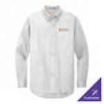 Port Authority S608 Unisex Customizable White / Light Stone Long Sleeve Wrinkle-Resistant Easy-Care Dress Shirt - 2X