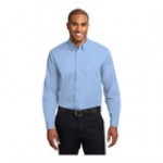 Port Authority S608 Unisex Customizable White / Light Stone Long Sleeve Wrinkle-Resistant Easy-Care Dress Shirt - 2X